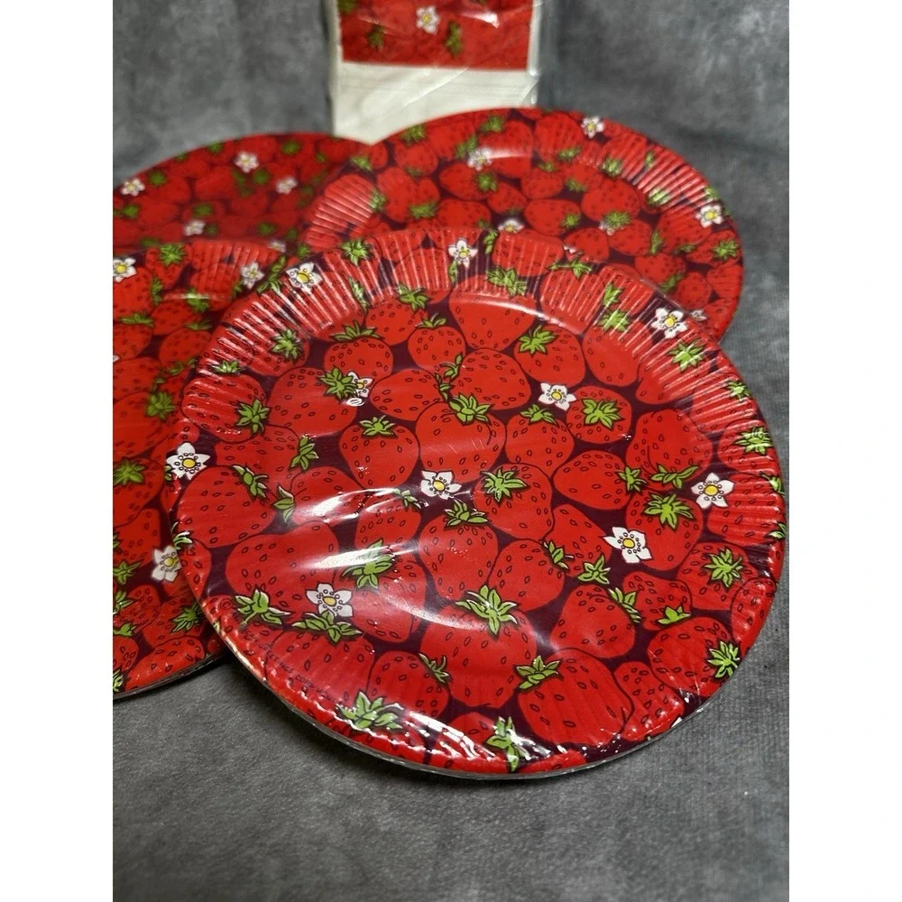 Vintage American Greetings Dessert Plates Sealed Napkins 1980